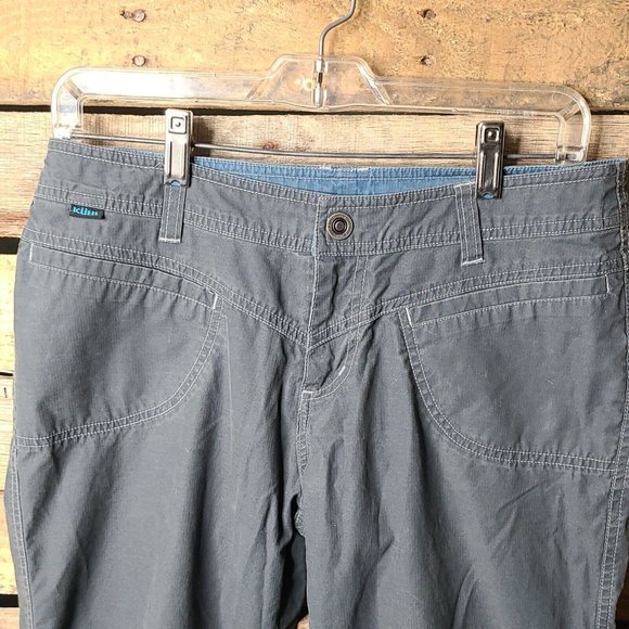 Kuhl Capri Pants Womens 8 Stone Gray Kuhl Dry Stretch Logo Embroidered Outdoor - Picture 2 of 10